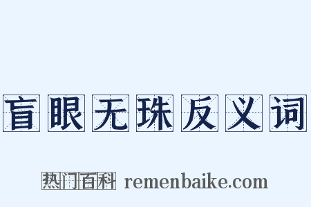 盲眼无珠反义词是什么意思的图片